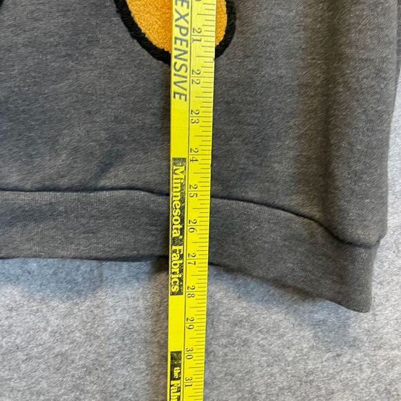 FOREVER 21 Graphic Bear Crewneck Sweatshirt Large Gray Hip Hop Dollar Chain - Picture 7 of 14